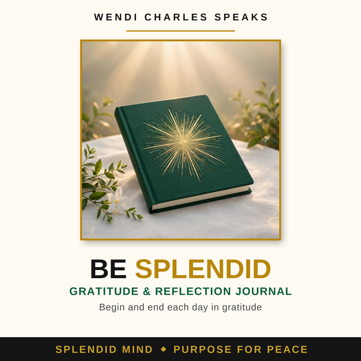 Be Splendid Gratitude and Reflection Journal cover
